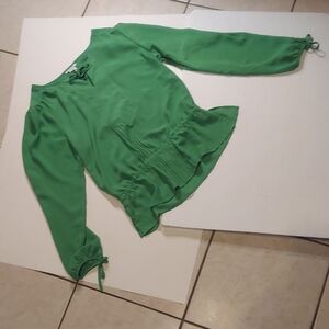 Green Long Sleeve Blouse